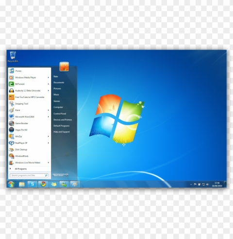 xp start menu icon - windows 7 start menu PNG Isolated Design Element with Clarity