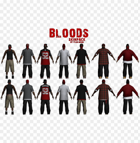 y6rn5futyfge - gta san andreas bloods skins High-quality PNG images with transparency