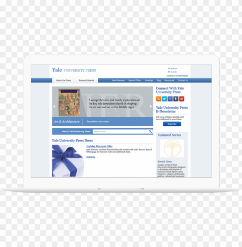 yale university press website displayed on a computer - computer PNG Graphic Isolated with Clarity
