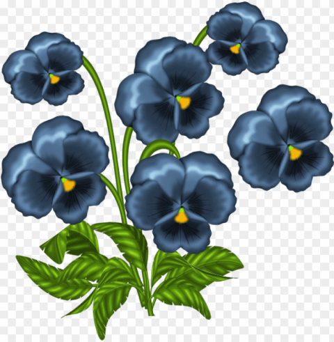 Blue Pansy Flowers PNG images with alpha channel diverse selection