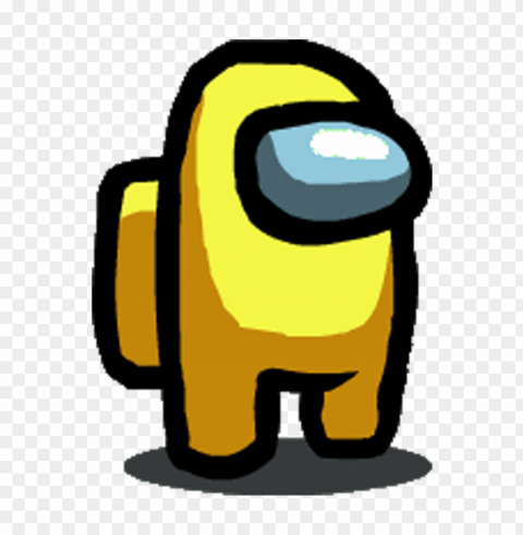 yellow among us character PNG Isolated Object with Clarity
