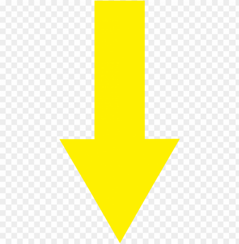 yellow arrow down Transparent PNG Isolated Graphic with Clarity