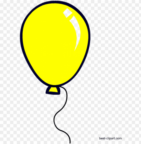 yellow balloon free clip art - clipart yellow star balloons Isolated Graphic Element in HighResolution PNG