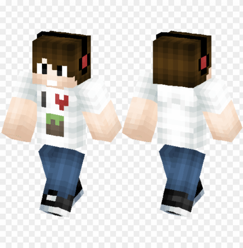 Yellow Boy Minecraft Ski Isolated Character In Clear Transparent PNG