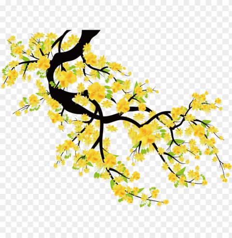 yellow cherry blossom HighResolution Transparent PNG Isolation