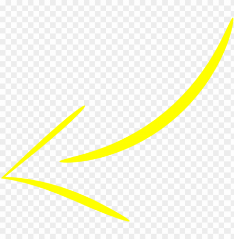 yellow curved arrow Transparent PNG Isolated Graphic Element