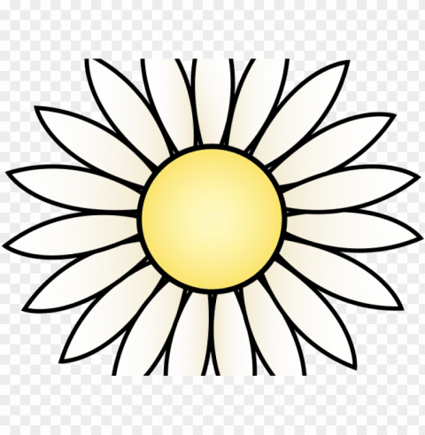 yellow flower clipart yellow daisy - sunflower black and white Transparent PNG Isolated Element with Clarity