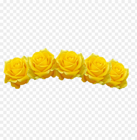 yellow flower crown transparent PNG files with no background wide assortment