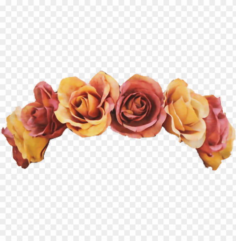 yellow flower crown PNG files with transparent backdrop