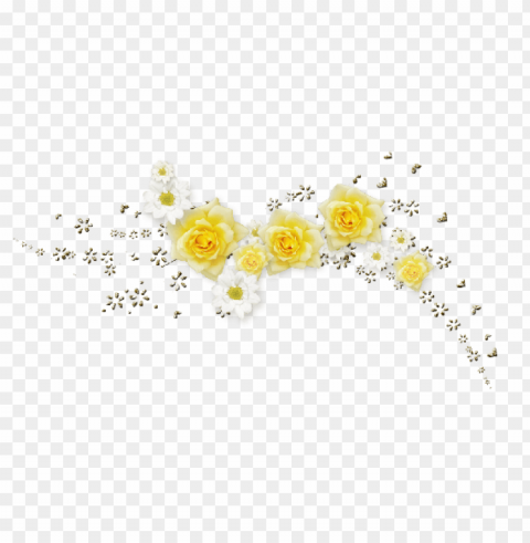 yellow flower crown transparent PNG for blog use
