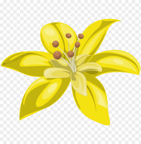 yellow flower decor clipartu200b - yellow flowers in Clear Background Isolated PNG Illustration