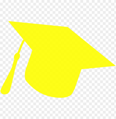 yellow graduation cap clipart PNG Graphic Isolated on Clear Background Detail