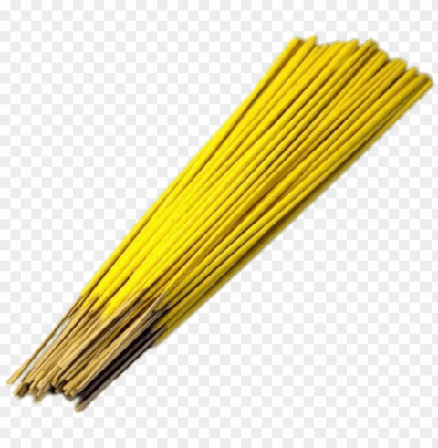 yellow incense sticks Isolated Design in Transparent Background PNG