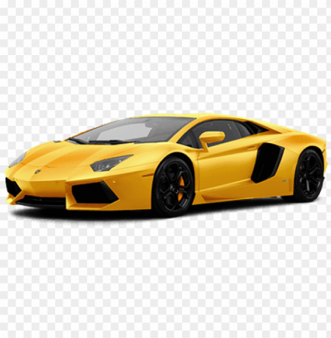 yellow lamborghini no background Transparent PNG Isolated Object