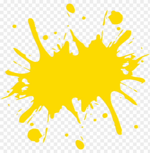 yellow paint splash Clear background PNG elements