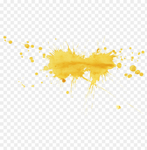 yellow paint splash Clear Background PNG Isolated Design Element