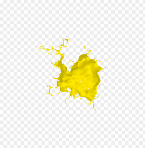 yellow paint splash Clear Background PNG Isolated Graphic Design