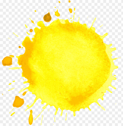 yellow paint splash Clear Background PNG Isolation