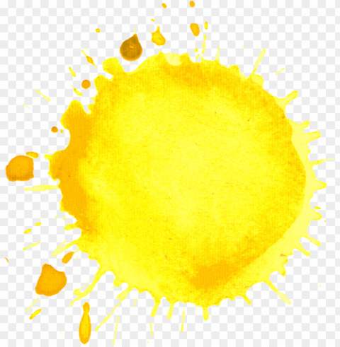 Yellow Paint Splash Clear Background PNG Isolation