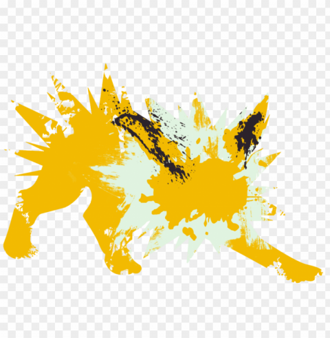 yellow paint splash Clear image PNG