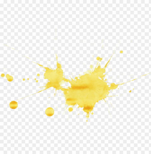 yellow paint splash Clear PNG