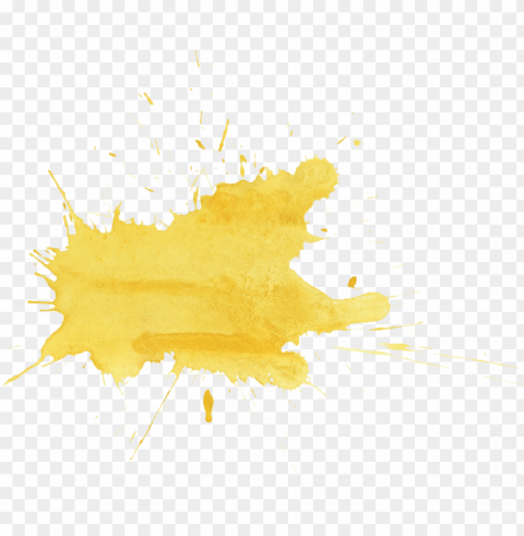 yellow paint splash Clear PNG file