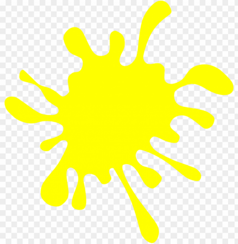 yellow paint splash PNG files with alpha channel
