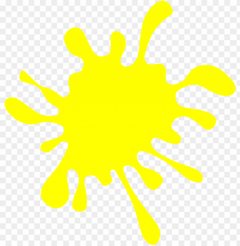 Yellow Paint Splash PNG Files With Alpha Channel