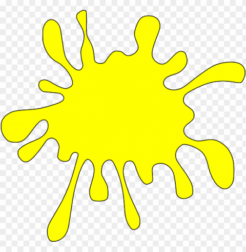 yellow paint splash PNG files with no background bundle