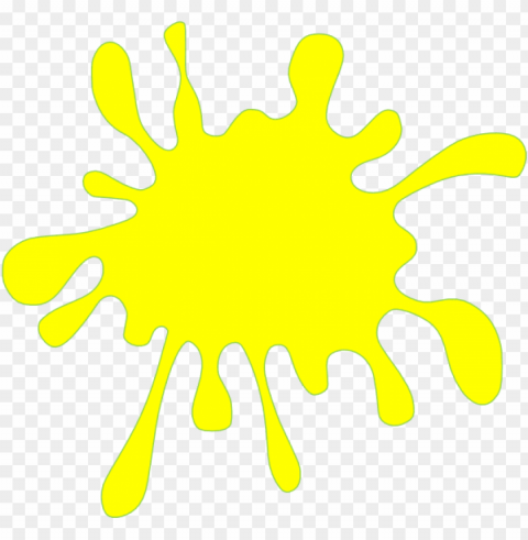 yellow paint splash PNG files with transparency