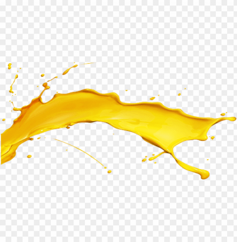 yellow paint splash Transparent art PNG