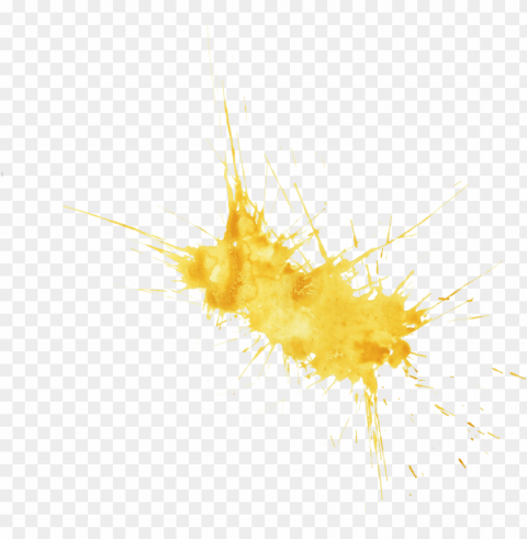 yellow paint splash Transparent Background Isolated PNG Character