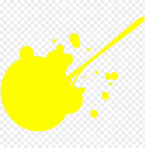yellow paint splash Transparent Background Isolated PNG Design Element