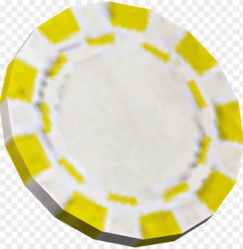 yellow poker chip - casino toke Transparent PNG Object Isolation