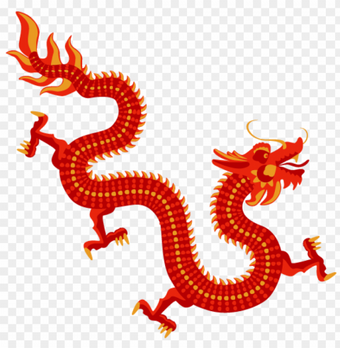 yellow red dragon PNG images for mockups