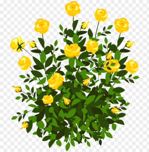 yellow rose bush clipart picture clipart flowers - flower bushes clipart PNG for overlays