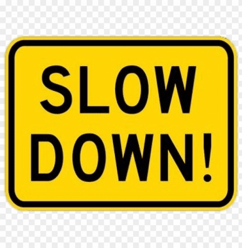 yellow slow down sign PNG photo