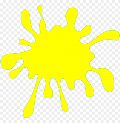 yellow splatter clip art PNG graphics with transparent backdrop