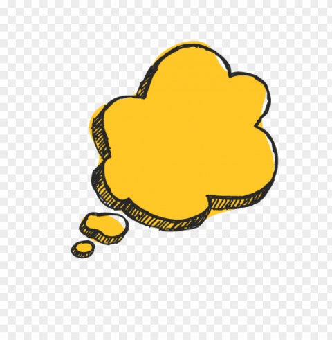 yellow thought bubble thinking 3d speech PNG files with no backdrop wide compilation