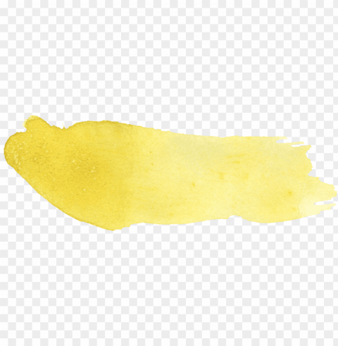 yellow watercolor brush stroke PNG with Isolated Transparency