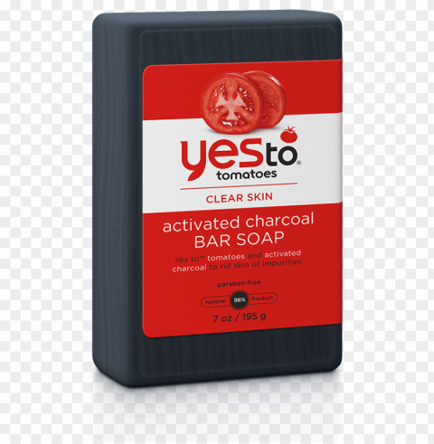 yesto activated charcoal bar soap PNG Isolated Illustration with Clear Background