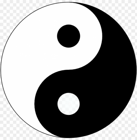 ying yang tattoo simple Transparent Background PNG Isolated Icon