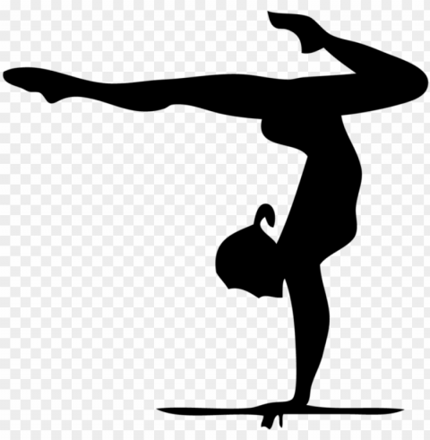 ymnast handstand silhouette at getdrawings - gymnast clip art PNG transparency