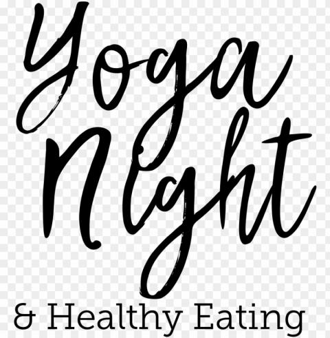 yoga night icon - calligraphy Isolated Item on HighQuality PNG