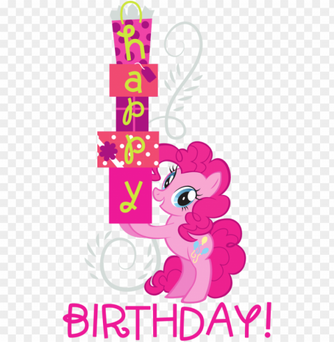 you can click above to reveal the just this once - happy birthday my little pony pinkie pie Isolated PNG Image with Transparent Background