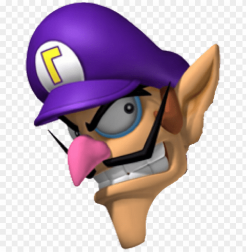 you can use this waluigi head to spread waluigi - mario bros personajes luigi Isolated Design Element in HighQuality Transparent PNG