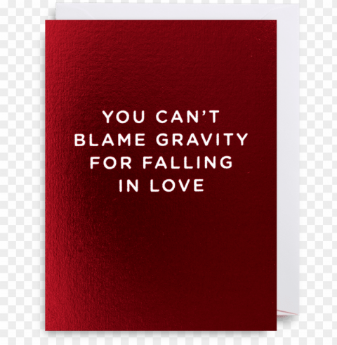 you can't blame gravity for falling in love mini card - book cover PNG images without restrictions