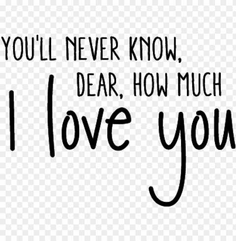 you'll never know dear how much i love you - love you you never know PNG transparent elements complete package