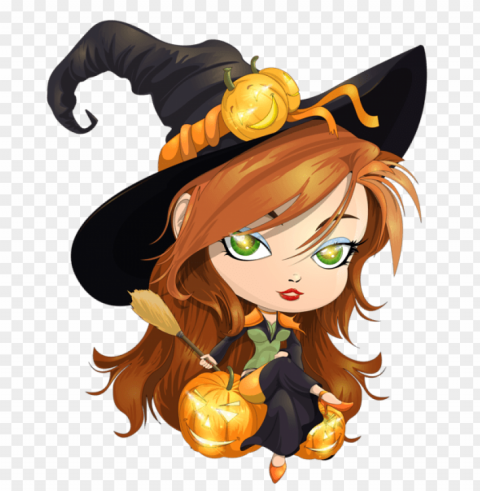 young witch halloween Free PNG file