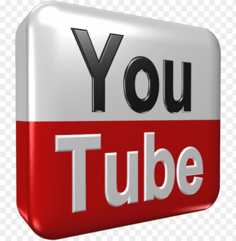 youtube logo 3d - youtube 3d icon Isolated Object on HighQuality Transparent PNG